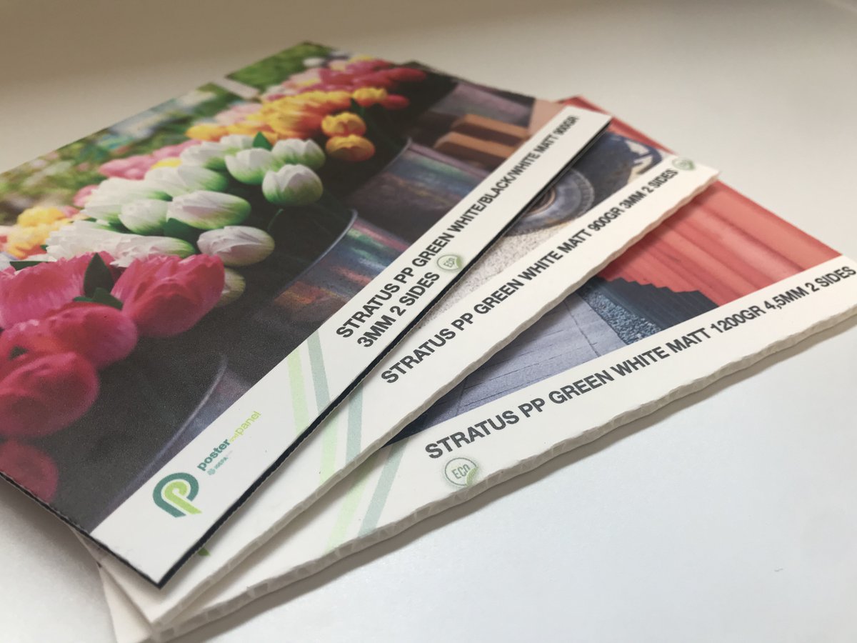 #Stratus PP Green es un soporte rígido #ecológico. 

Se trata de un panel de #polipropileno, se obtiene mediante la combinación de tres capas #extruidas soldadas sin usar ningún adhesivo. 

Haz clic aquí para más información y realiza tu pedido online: lnkd.in/dkc9U5i