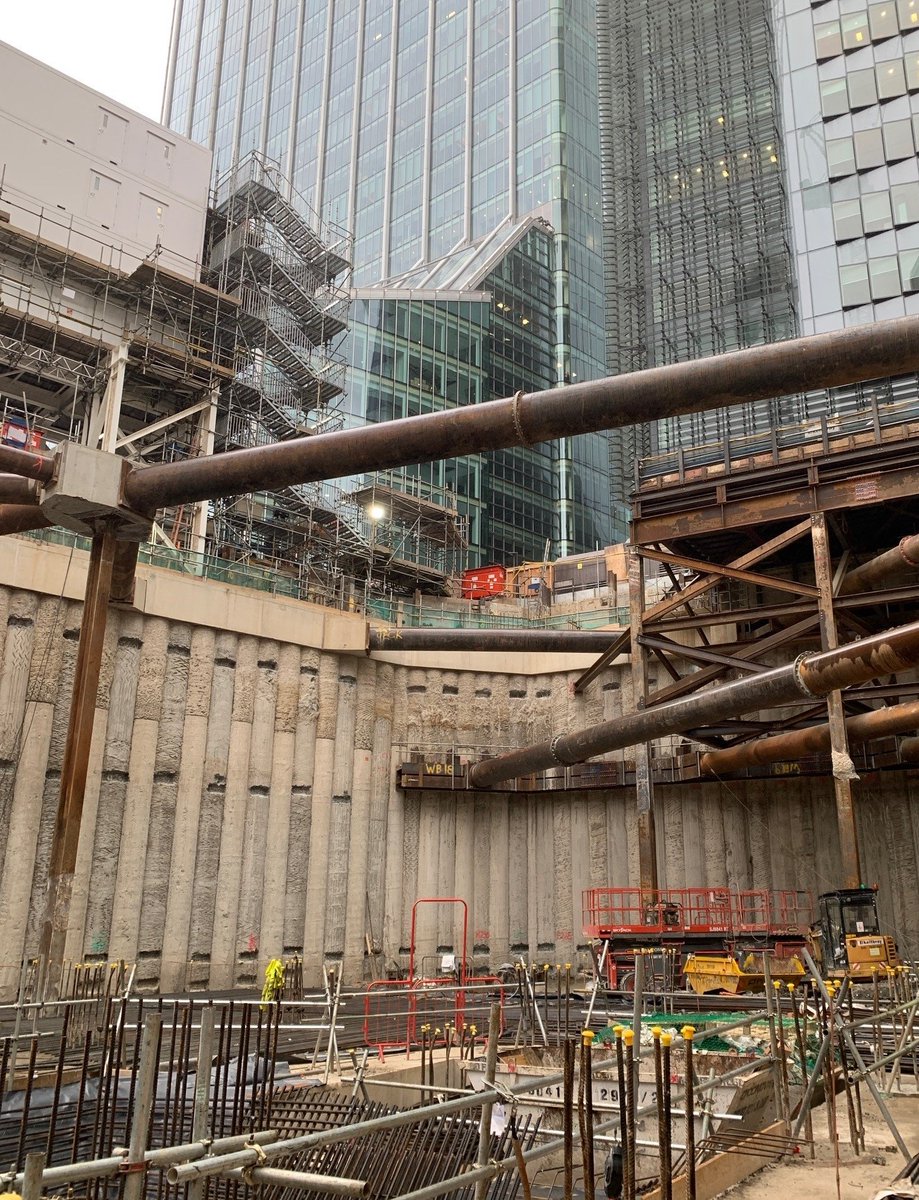 Core_London's tweet photo. #Construction is well underway at #20Ropemaker as the site officially reaches the deepest point and "bottoms out". https://t.co/E0CtvWy89c