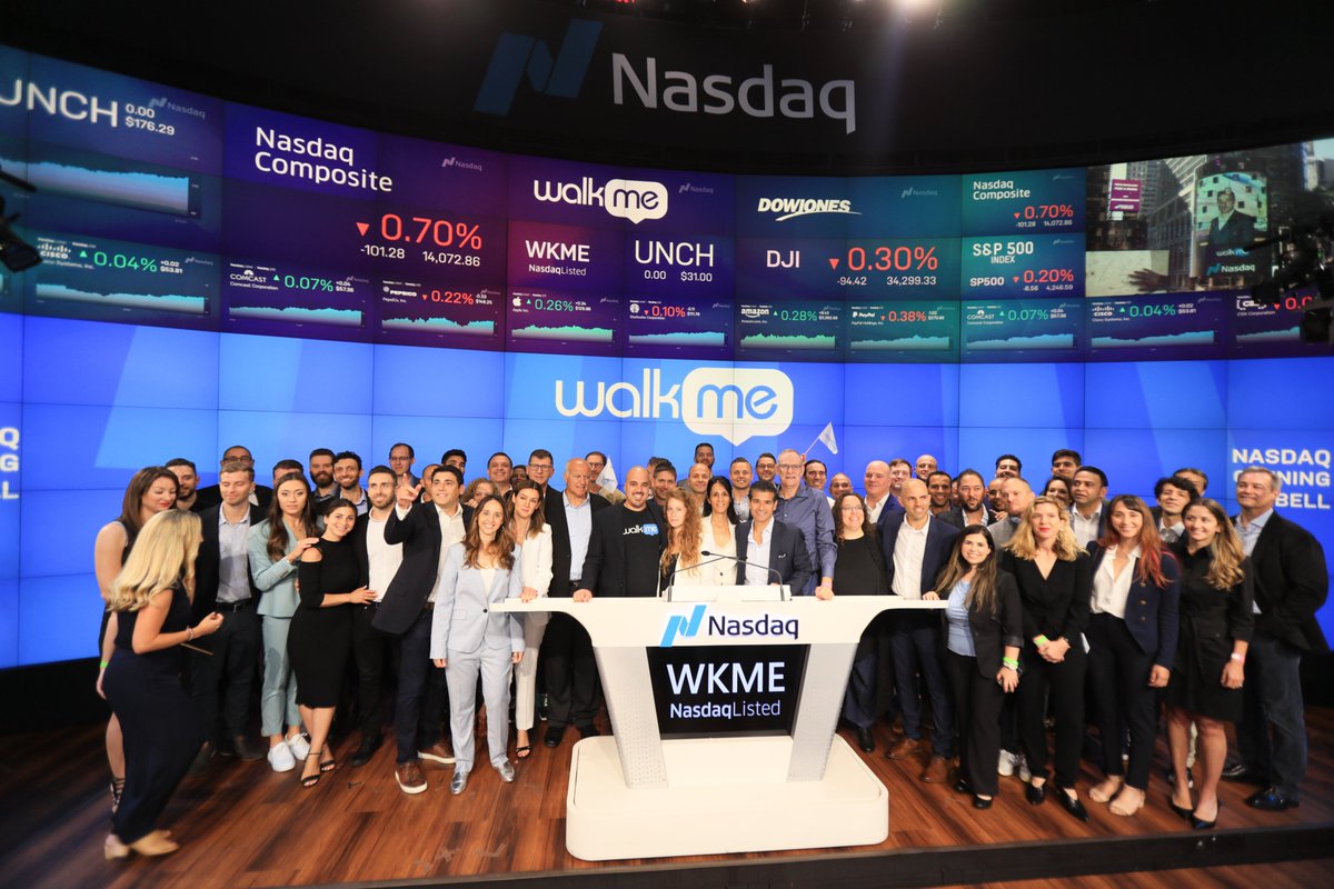 📢 <a href="/WalkMeInc/">WalkMe</a> takes over Times Square this morning in celebration of today's #WalkMeIPO!

Congratulations to $WKME Co-Founders <a href="/DanAdika/">Dan Adika</a>, <a href="/Rephaelo1/">Rafael Sweary</a>, and the larger team!