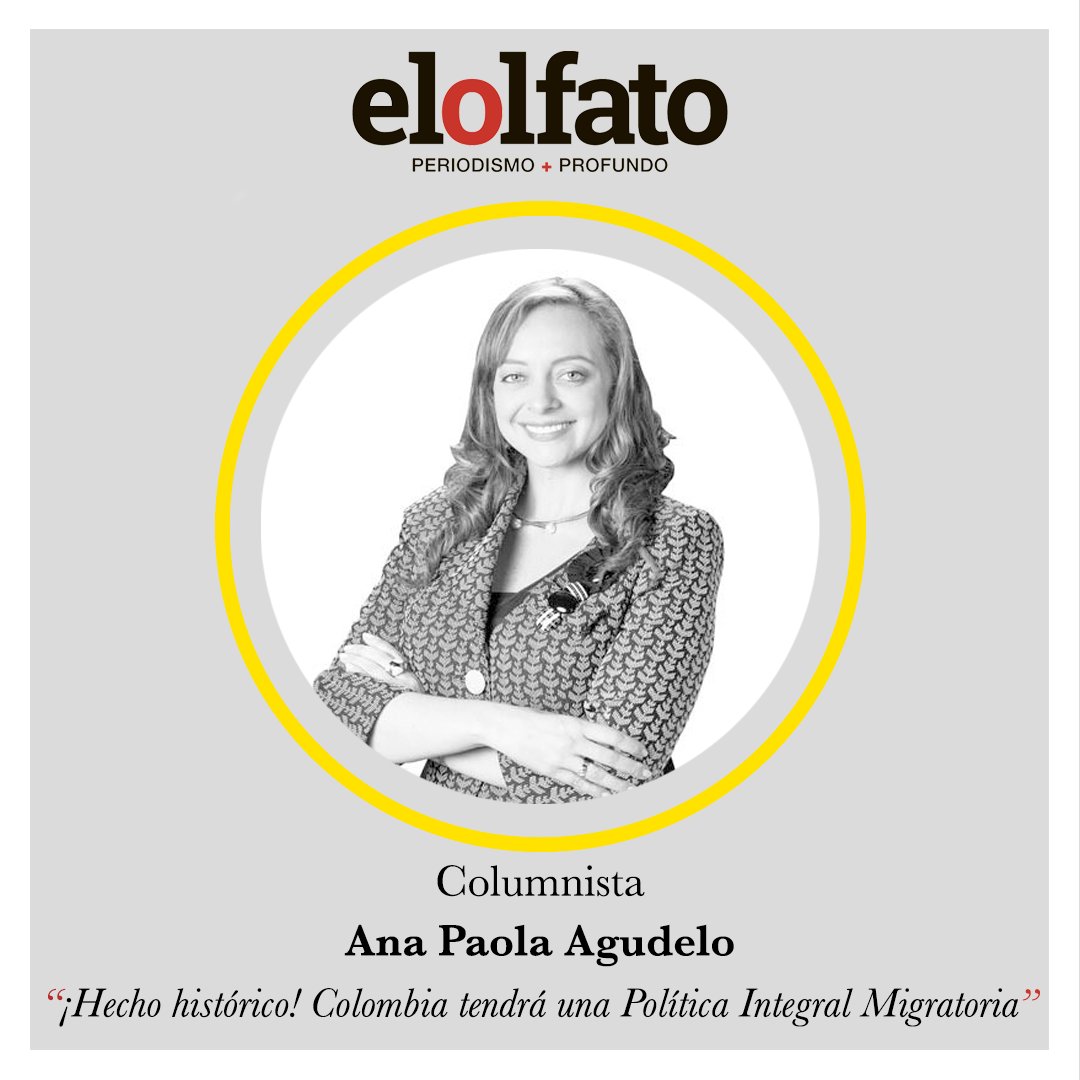 Elolfato's tweet photo. #Opinión | ¡Hecho histórico! Colombia tendrá una Política Integral Migratoria

Columnista: @AnaPaolaAgudelo 

Más detalles: https://t.co/U6pWbVirWm https://t.co/6SORhlGxET