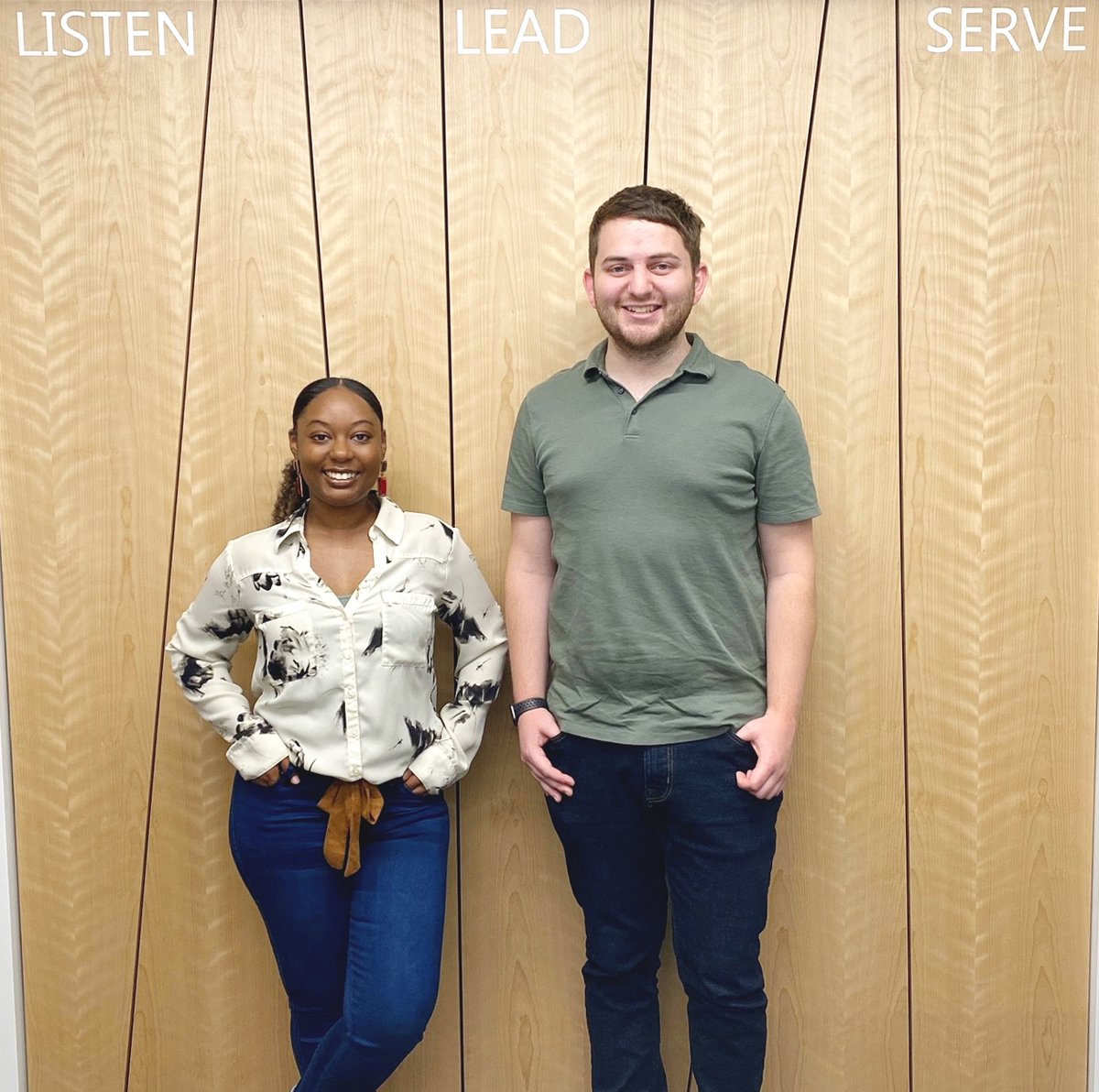 ListenLeadServe's tweet photo. Please join us in welcoming Teonna Cooksey and Tim Sperling, our summer 2021 interns! We are thrilled to have them on the team at our Milwaukee office. Stay tuned for updates from Teonna and Tim throughout the summer. #listenleadserve #grothdesigngroup #summerinternship https://t.co/TmGFi7peoR