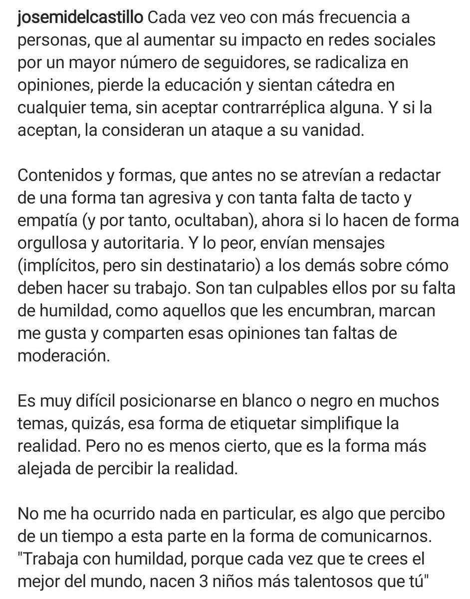 JosemidCastillo's tweet photo. "Trabaja con humildad, porque cada vez que te crees el mejor del mundo, nacen 3 niños más talentosos que tú" https://t.co/i0nZ7hs6nE