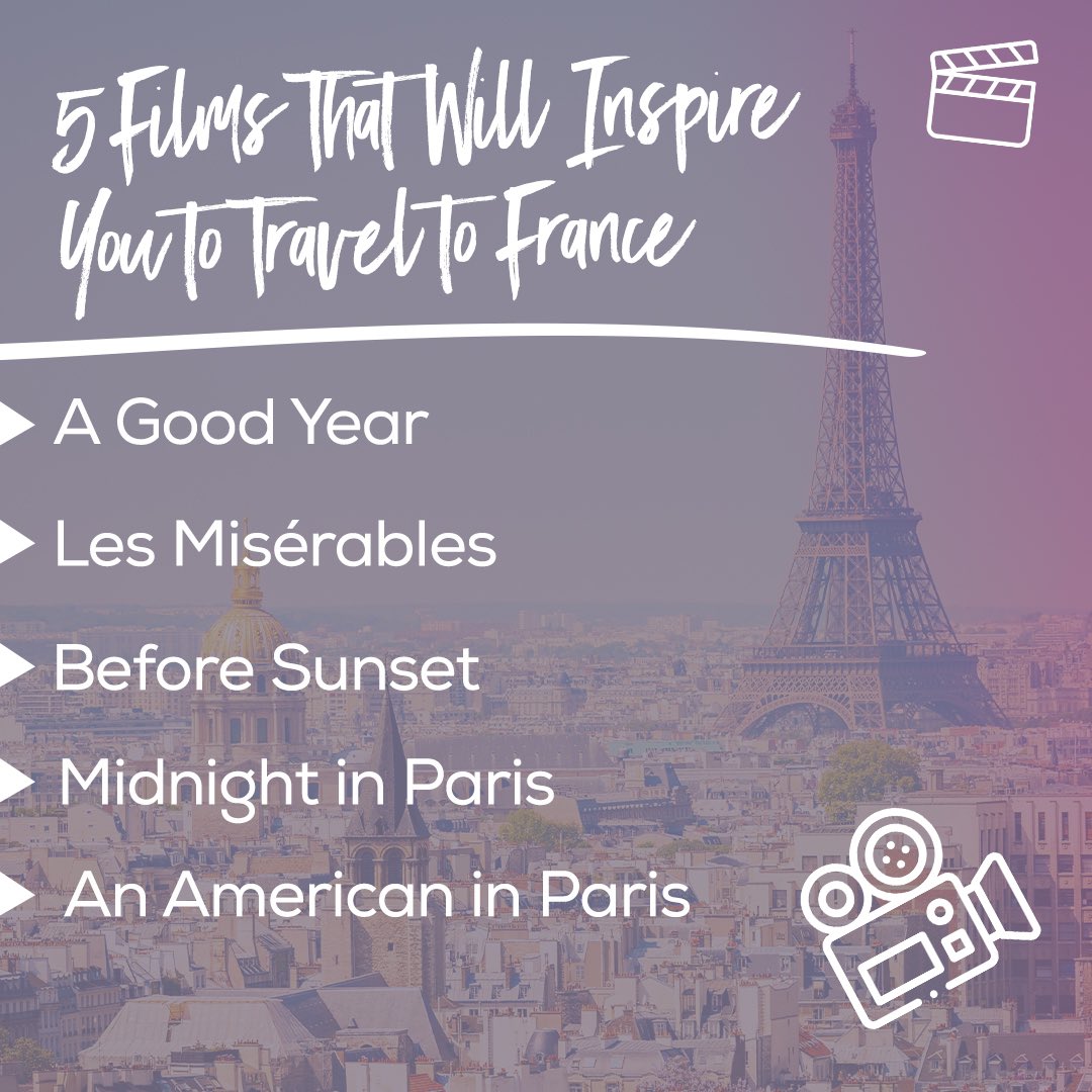 LoungeMeApp's tweet photo. La France! City of the dreams, love and gastronomy… Before your trip to France, we have 5 movie recommendations for you to better understand and discover France.

#LoungeMe #LoungeMeApp #App #AirportLounges #TouchlessHospitality #France #FrenchMovies #TravelMovies https://t.co/z9cOz4A4OS