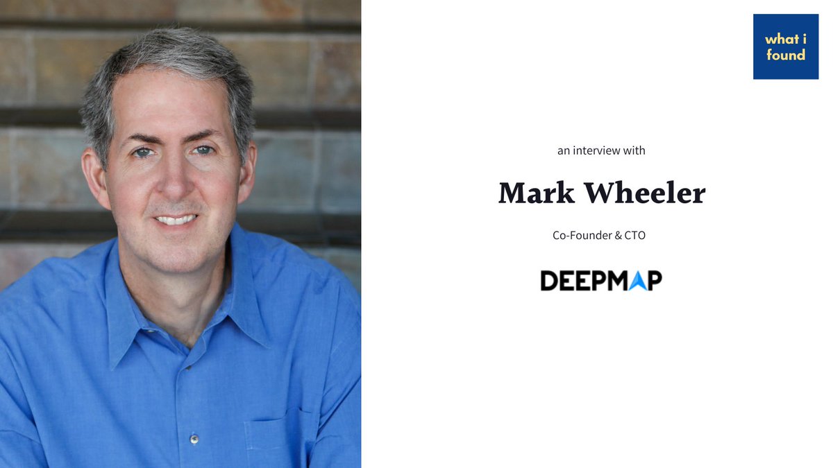 WhatIFoundco's tweet image. An #interview with Mark Wheeler, Co-Founder &amp;amp; CTO of @DeepMapInc.

DeepMap is accelerating safe autonomy by providing the world&apos;s best #autonomous mapping and localization solutions.

whatifound.co/interviews/mar…
_________
#whatifound #startup #technology @a16z @Accel @GSRVentures
