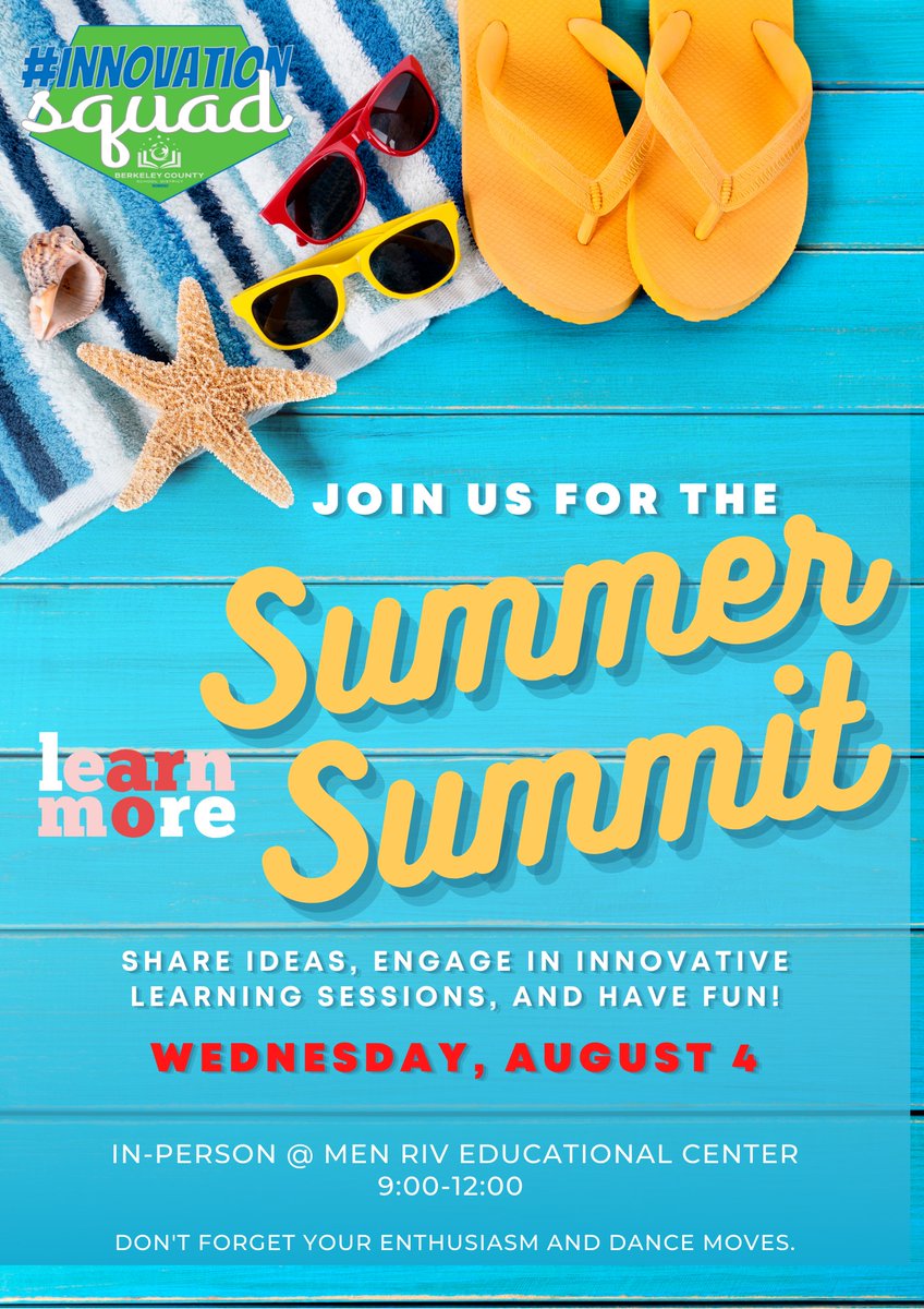 BCSDTechTeam's tweet photo. The Summer Summit is ONE WEEK AWAY! 🌞💻 Charge your devices and get ready to brainstorm ways to make learning more exciting and challenging for your upcoming students. Grab your teammates and head to MenRiv on August 4th from 9-12 for the Summer Summit. #bcsdinnovationsummit https://t.co/R1Xp5rLLE0