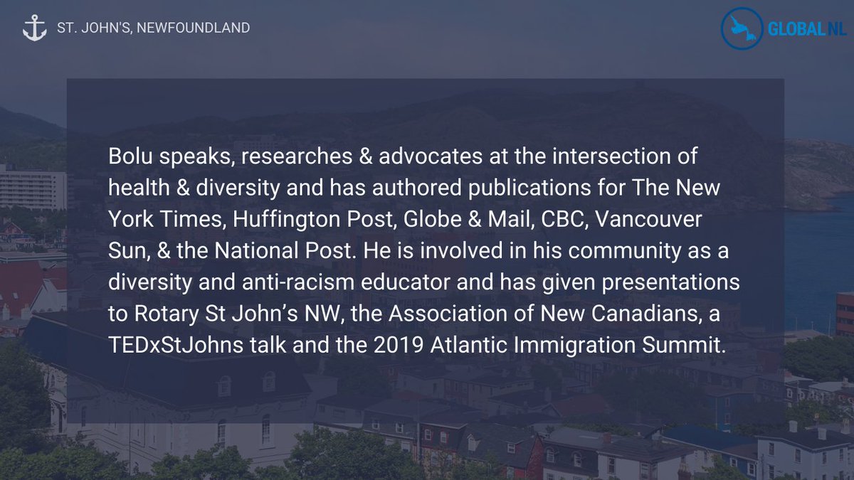 Global__NL's tweet photo. โI joined GlobalNL when I was training in BC and it helped me to feel more connected to my home province. Now that I have returned to Newfoundland and Labrador, I appreciate GlobalNL as an excellent way to connect...โ
- @OgunyemiMD
#Spotlightseries
#Globalnl https://t.co/rOWrpQq3dq