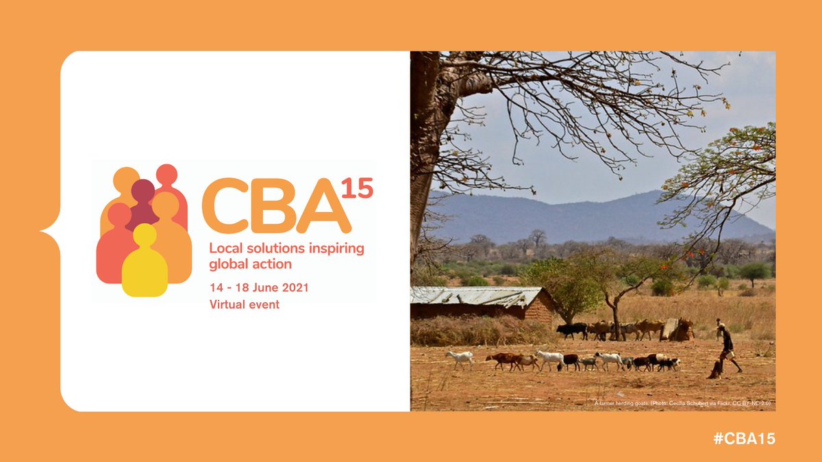 CBA15: Local solutions inspiring global action, 14-18 June 2021, Virtual event.