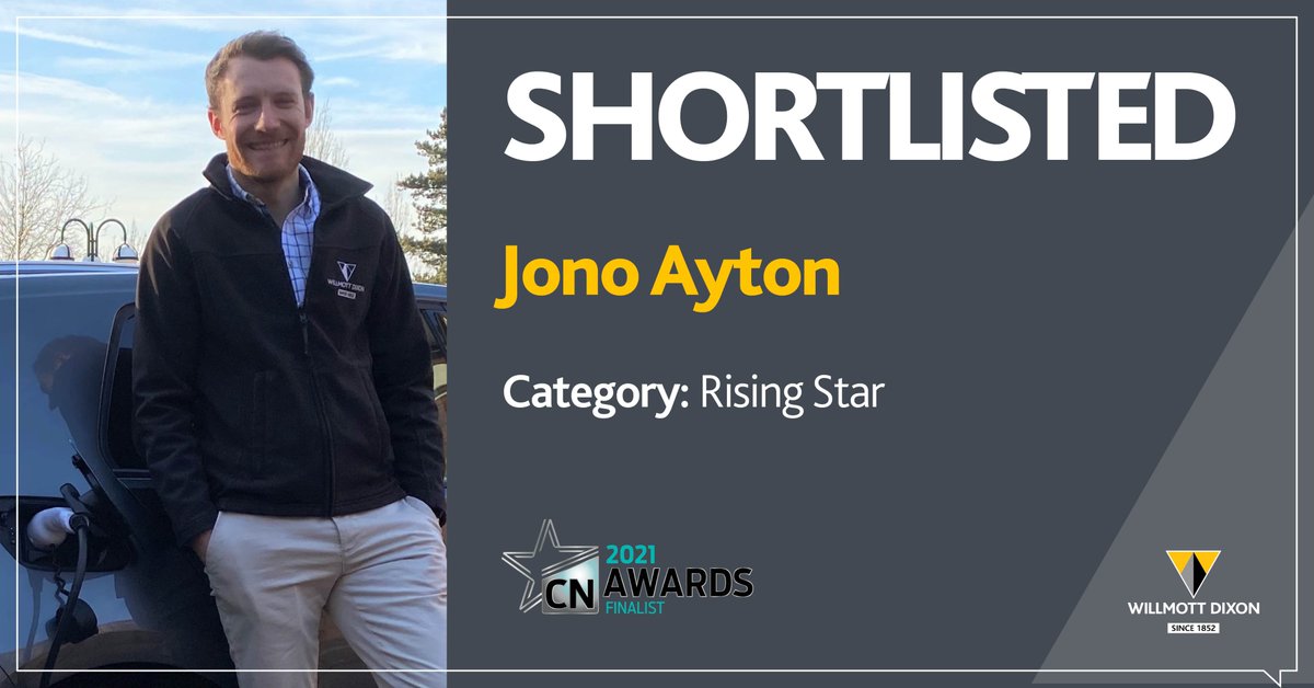 WillmottDixon's tweet photo. Senior sustainable development manager Jono Ayton has been shortlisted in the Rising Star category at this year’s Construction News Awards.

🌳Jono has been instrumental in overseeing the implementation of our 2030 #NowOrNever sustainability strategy.

🔗https://t.co/rNfhX93Qhv https://t.co/uQDohXuNQG
