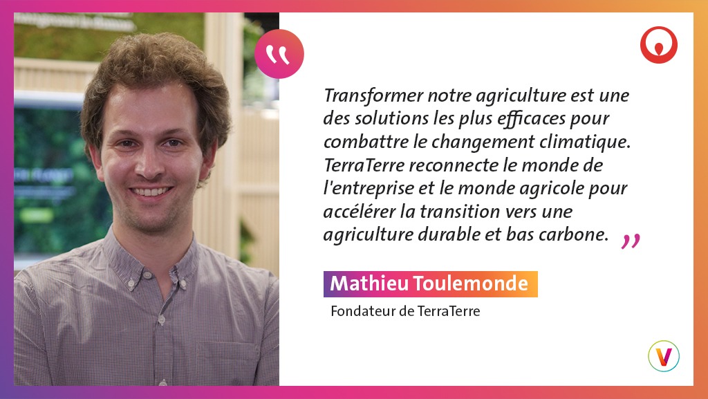 Veolia_FR's tweet photo. Nous avons le plaisir d'avoir la visite de Mathieu Toulemonde, fondateur de TerraTerre, start-up qui rapproche le monde de l'entreprise et le monde agricole, et récent lauréat du concours Graines de Boss de la @MEL_Lille, organisé en partenariat avec Veolia
#Vivatech #Tech4Planet https://t.co/8p2nDC9mwd