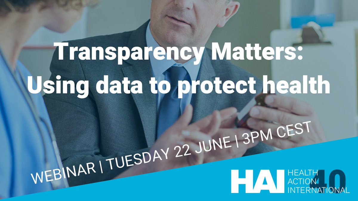 Health Action International (@haimedicines) on Twitter photo #Pharma may direct money toward #healthcare practitioners in order to influence their prescription practices. But how can we keep track of the payments?
Luc Martinon from <a href="/eurosfordocs/">Euros For Docs</a> joins us to discuss using data for transparency. Register now: us02web.zoom.us/webinar/regist… #Pharma may direct money toward #healthcare practitioners in order to influence their prescription practices. But how can we keep track of the payments?
Luc Martinon from <a href="/eurosfordocs/">Euros For Docs</a> joins us to discuss using data for transparency. Register now: us02web.zoom.us/webinar/regist…