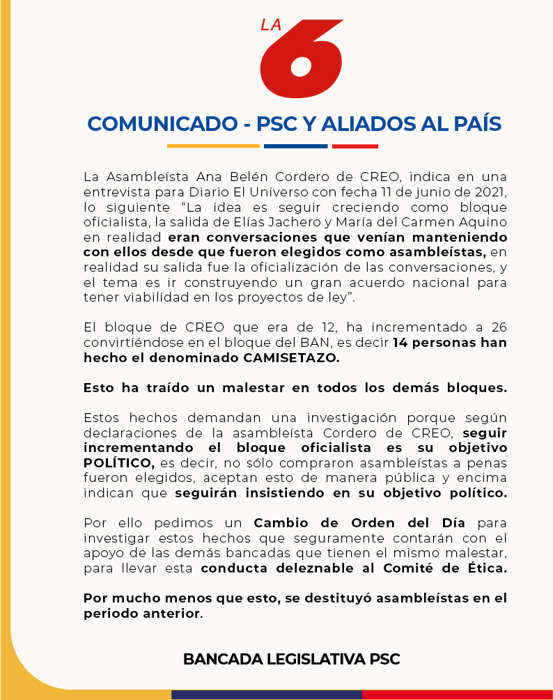La6Pichincha's tweet photo. INFORMATIVO #Psc al #Ecuador 

#Pichincha 
#La6Quito
#Ecuador 
#La6
#La6Ecuador 
#Psc
#La6Pichincha 
#RenacerLa6 
#CompromisoDeCambio https://t.co/WQMuSpKOm3