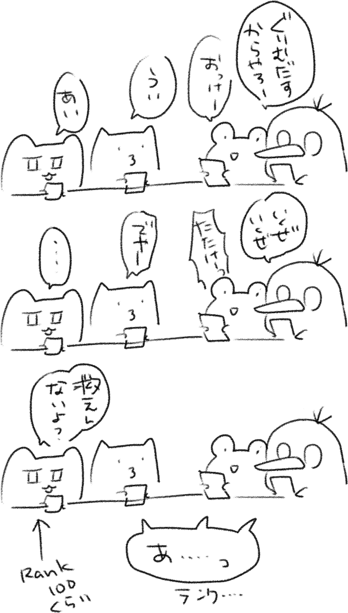 いつも足りないランクとメイン進度 