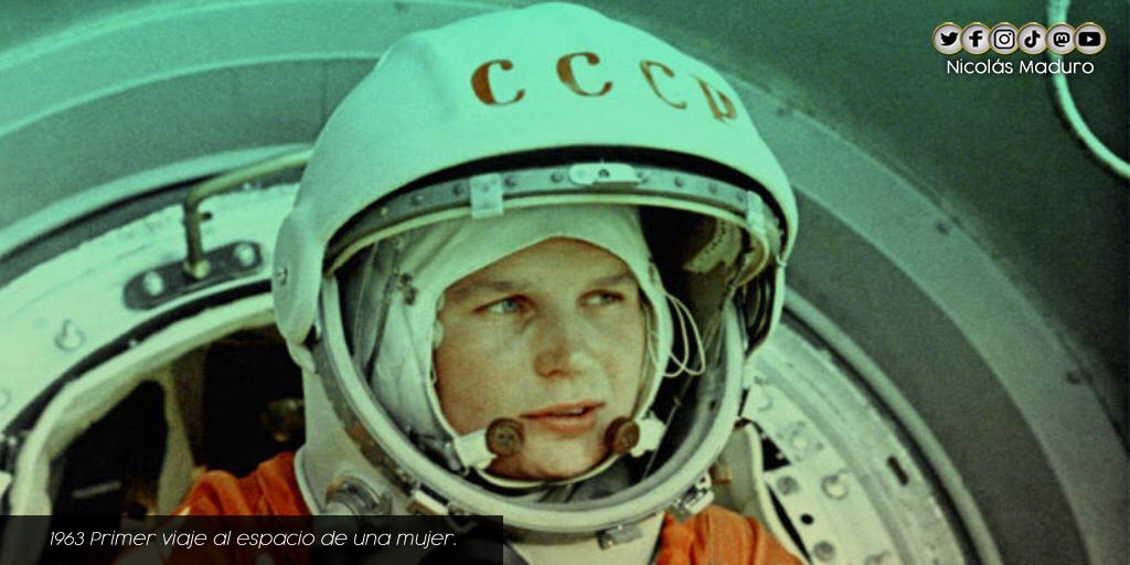 Hace 58 años el nombre de la cosmonauta rusa Valentina Tereshkova, quedó marcado en la historia al convertirse en la primera mujer en viajar al espacio. Nuestro abrazo al pueblo ruso, quienes contribuyeron con este hecho, al empoderamiento de la mujer en el avance de la ciencia.