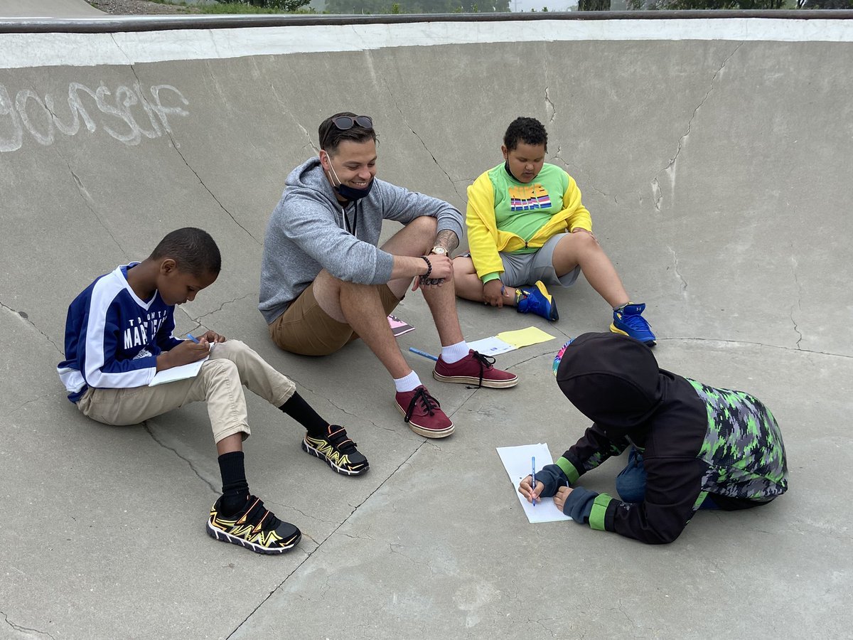 Grade 4 Brown walked across Macdonald Bridge and are writing about it! Outdoor, real world learning in action!