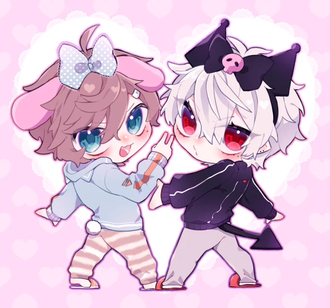#くろのあとりえ  #かな絵   #KuzuArt 

サンリオ!!💗🎀🖤 
