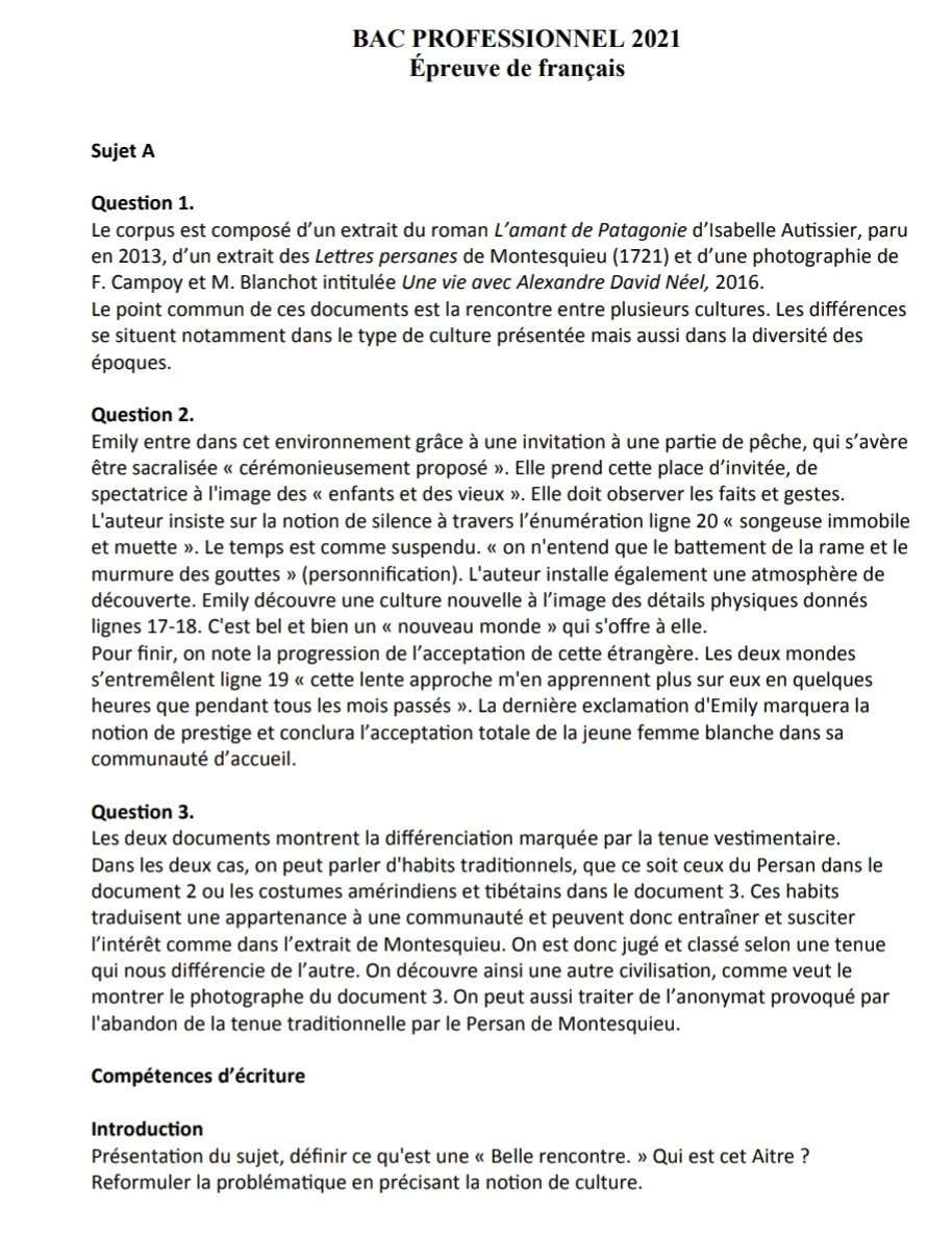 Fiche De Révision Oral Bac Français 2021