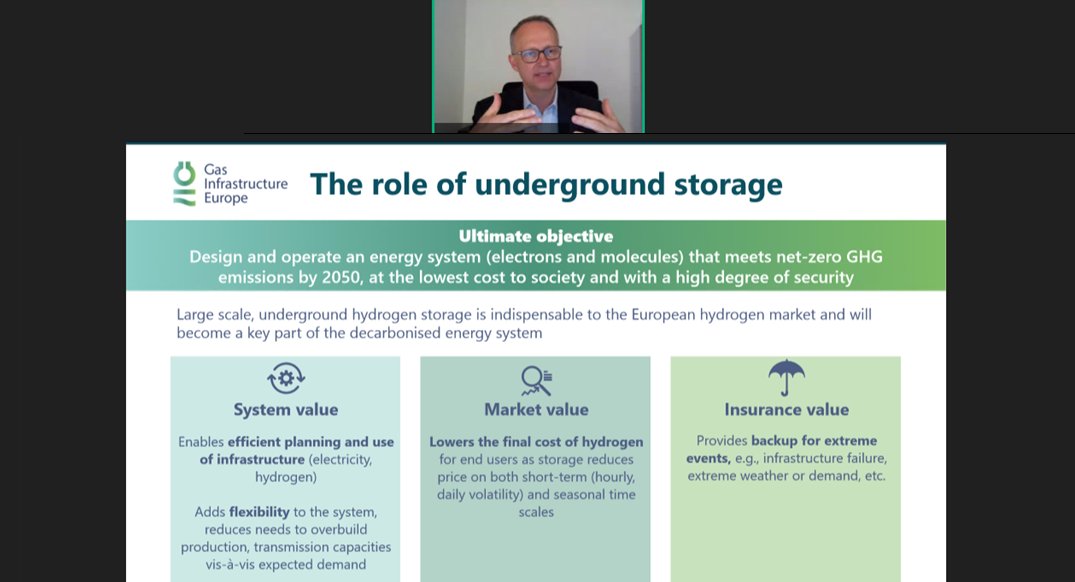 GIEBrussels's tweet photo. The role of #gasstorage is expected to be even more pronounced due to the higher penetration of intermittent energy sources &amp; more electrification into our #energy system. With this study, we wanted to look into more details and raise awareness " 
Dr Axel Wietfeld, #GSE President https://t.co/TIAQQ7VwIv