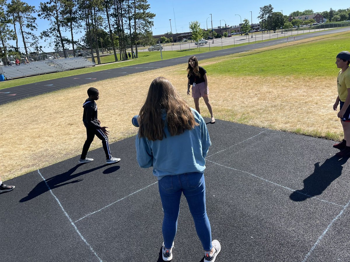 Jared_Hines27's tweet photo. Between reading and math at Summer Success, Mrs. Peloquin is teaching students how to play Four Square! 

Students completed an escape room today in English. 

#MontiMagic https://t.co/9NkdNZvJLL
