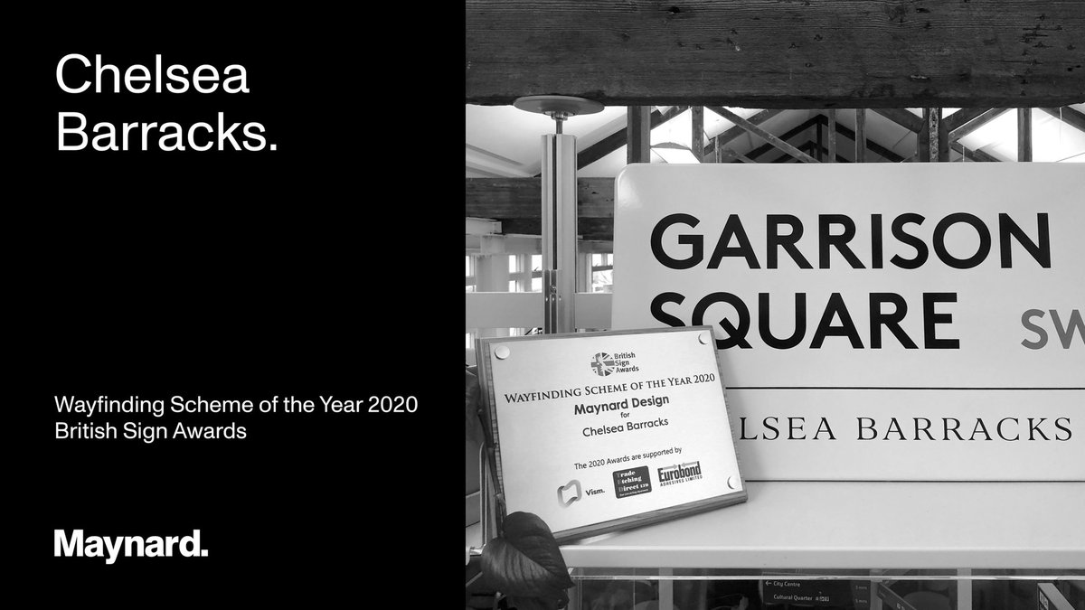 Maynard (@maynarddesign) on Twitter photo We recently received something exciting in the mail! Thank you <a href="/SignAwards/">British Sign Awards</a> for the recognition as ‘Wayfinding Scheme of the Year 2020’. More about the project here bit.ly/35p3Qen We recently received something exciting in the mail! Thank you <a href="/SignAwards/">British Sign Awards</a> for the recognition as ‘Wayfinding Scheme of the Year 2020’. More about the project here bit.ly/35p3Qen