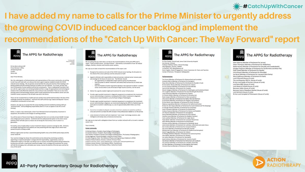 RCPath's tweet photo. College President @mike4path has signed a letter to the Prime Minister asking him to address the #COVID19 cancer backlog and implement the recommendations of the 'Catch Up With Cancer: The Way Forward' report. Read the letter here https://t.co/FdjZqzVikv #CatchUpWithCancer https://t.co/34p0Y2iYx2