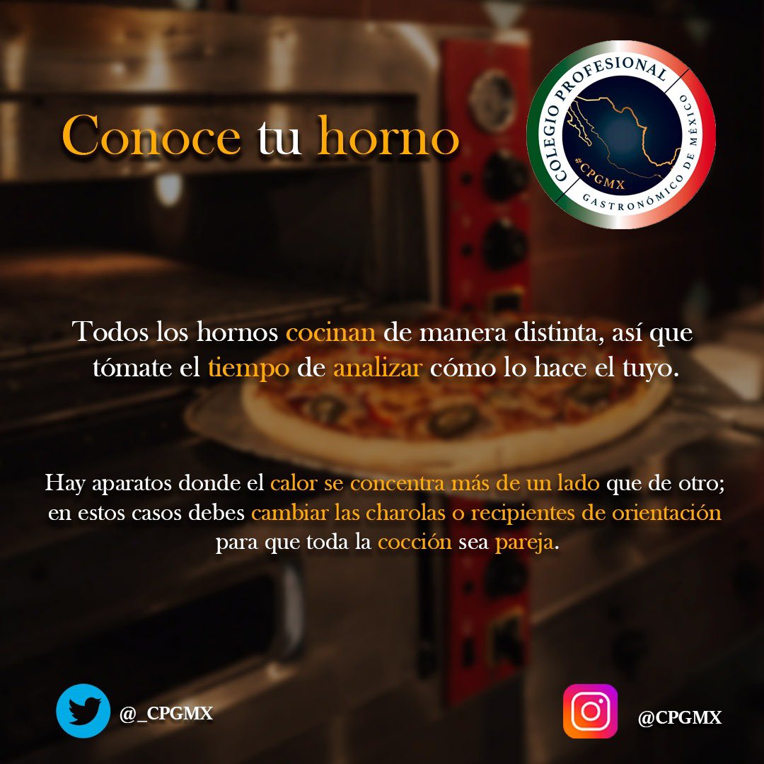 ¡Que no te pase! Checa el funcionamiento de tu horno para evitar contratiempos.
#Conoce #TuHorno #TipRestaurantero #TipDelChef