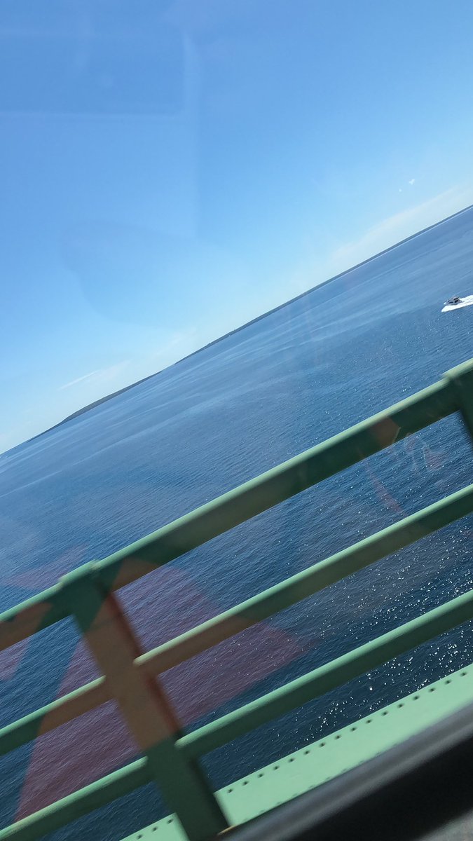 ThatManChe's tweet photo. Mackinaw bridge upper peninsula here I come #upperpenisula #PureMichigan https://t.co/IrcqblNWjc