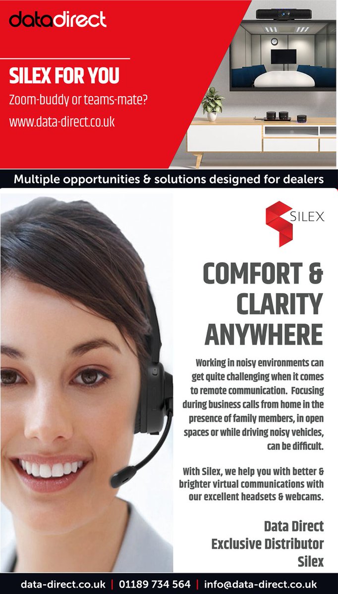 DATADIRECT1's tweet photo. Silex for you - with Silex we help you with better &amp; brighter virtual communications.
@silexpro available now for Dealers through https://t.co/6T8bVMrRFs
#WFH, #WFA or #backtooffice #datadirect #WednesdayMotivation https://t.co/8BJp1DUSzN