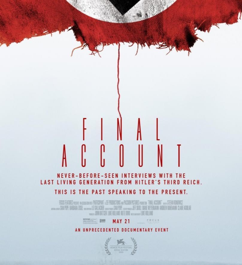 Rodaje35's tweet photo. Ya está en salas #FinalAccount (Cuenta final) del director inglés #LukeHolland. Un documental centrado en la última generación viva de alemanes del Tercer Reich de #AdolfHitler; aquellos que ejecutaron el genocidio, guardias en los campos de concentración y testigos silenciosos. https://t.co/Gx2ddl1N5Q