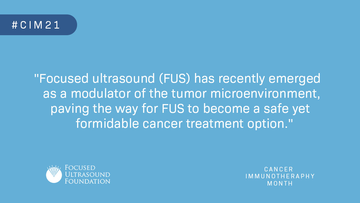 FUSFoundation's tweet photo. Focused Ultrasound for Immunomodulation of the Tumor Microenvironment
–Journal of Immunology
November, 1, 2020
https://t.co/OM9kRLcJH8

#CIM21 https://t.co/LghiMrOo5x