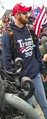 FBIWFO's tweet photo. NEW PHOTOS: The #FBI needs help identifying people involved in the January 6th riots at the Capitol. If you recognize #407, submit a tip to 1-800-CALL-FBI or https://t.co/t8G7LO4hxu. For more photos go to: https://t.co/8iDqsIpGyh https://t.co/LhAJsa4HIj