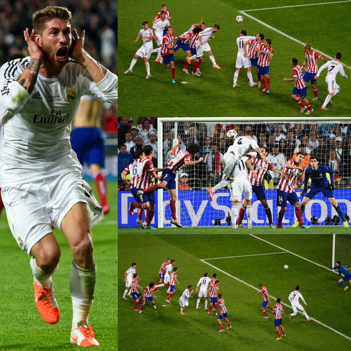 InvictosSomos's tweet image. Sin ese gol al 92:48, sin ese bendito cabezazo en Lisboa, la dinastía europea del Real Madrid en la época moderna no hubiera iniciado. Él marcó el gol que cambió la historia reciente del Real Madrid. El legado de Sergio Ramos es eterno. Su huella es imborrable. LEYENDA ABSOLUTA.