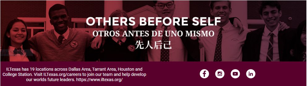 ILTexas Virtual Job Fairs!

Tue, 6/22/21
9AM (Houston)
forms.gle/ShFNonMKnNLCrj… 
1PM (College Station)
forms.gle/vBtjQVWesErHxk…

Thu, 6/24/21
9AM (Dallas)
form.jotform.com/211585453510148
1PM (Tarrant)
form.jotform.com/211585394939167

Job Link: iltexas.org/careers

<a href="/UNTDallas/">UNT Dallas</a> @UNTDcareers