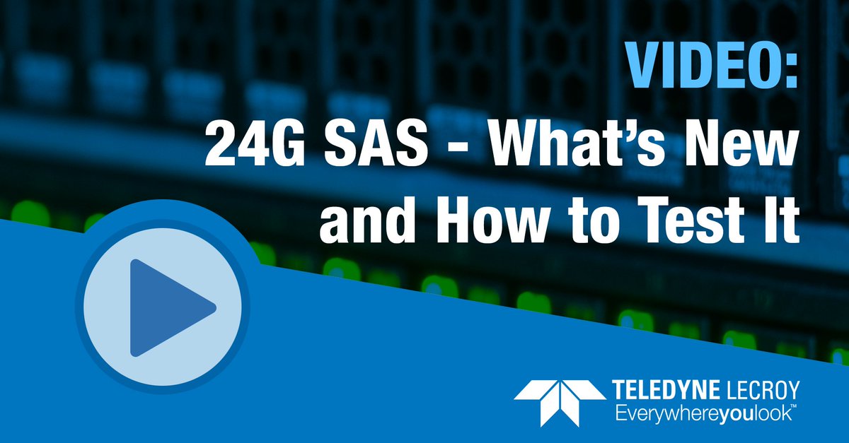 TeledyneLecroy's tweet photo. Watch our 24G SAS #video for an overview of 24G speed negotiation and #LinkTraining, a detailed look at #PacketMode encoding and other #ProtocolLayer changes. https://t.co/TyR3XmPEfL #SAS #SAS4.0 #SAS24G #protocolanalyzer #TeledyneLeCroy https://t.co/tK2SLmtsgw