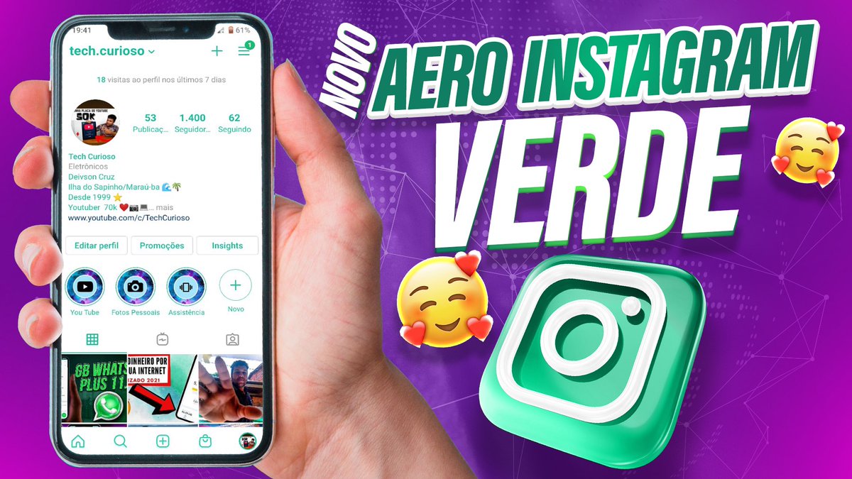 techcurioso's tweet photo. SAIU!! NOVO AERO INSTAGRAM VERDE ATUALIZADO 2021

https://t.co/JNq2yuOhGX

#instagram #aeroinstagram #android #apk https://t.co/LOWgG0GgLV
