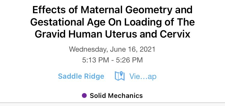 kmyerslab's tweet photo. We calculated the mechanical load on the human cervix during pregnancy - check out my student Erin Louwagie’s talk today at #sb3c. @SB3Corg @FEBioSoftware #pregnanybiomechanics #biomechanics #finiteelementmodels https://t.co/4bk4m6tdTe