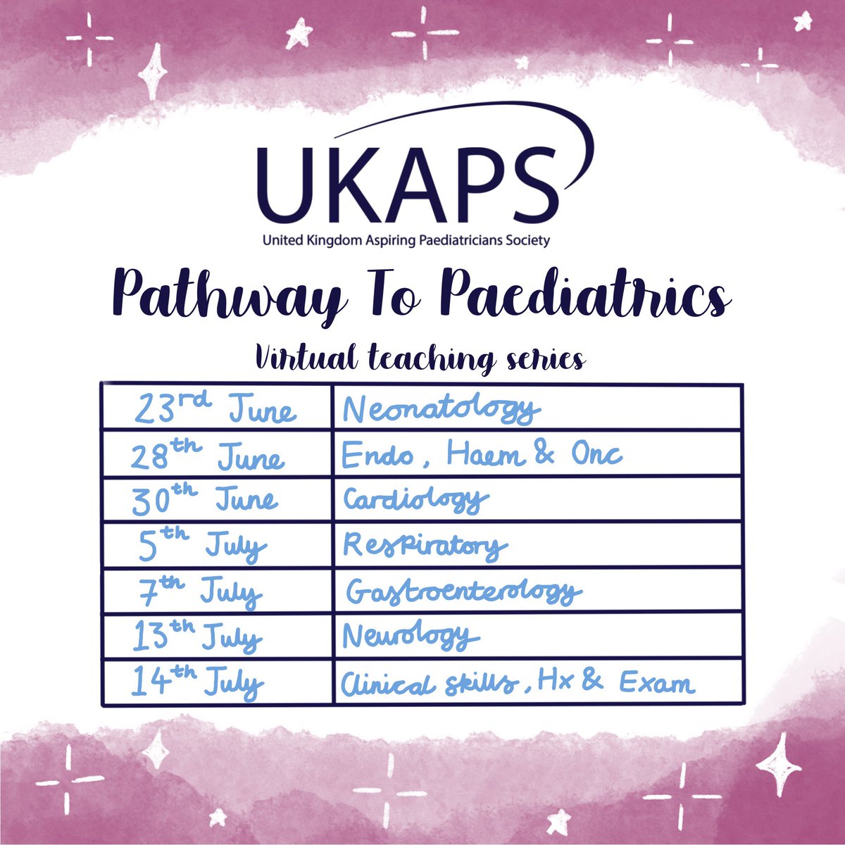 The dates are all set for our upcoming teaching event! First up is Neonatology from <a href="/carlvanheyning1/">carlvanheyningen</a> on Wednesday 23rd of June. Please register for a free ticket at eventbrite.co.uk/e/158875941217