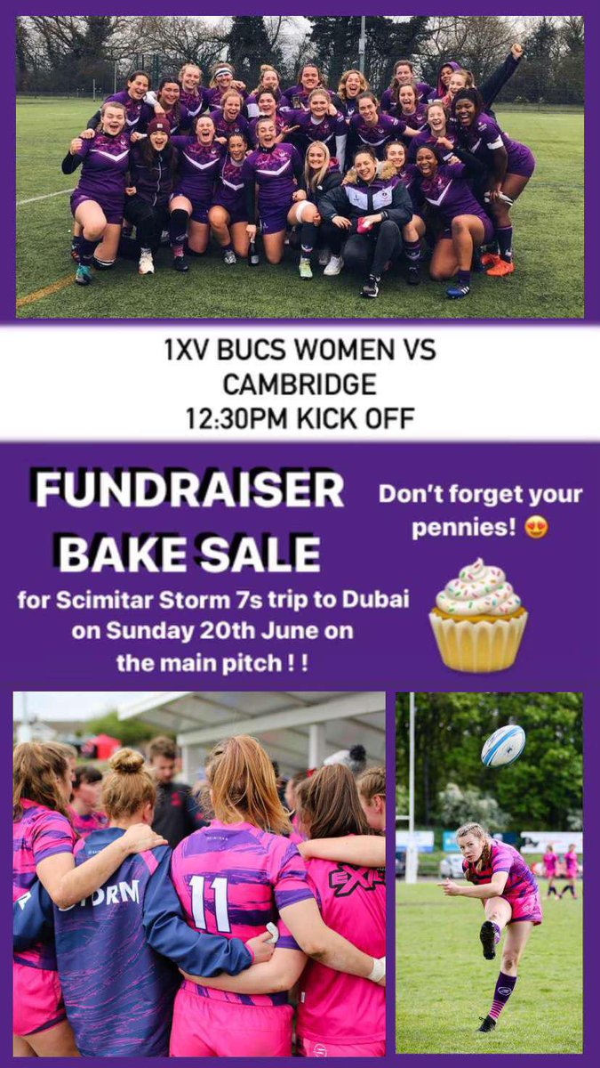 Head down to the 1st XV pitch on Sunday for some rugby and cake 🏉🧁 @lboroau @lborosport @LightningRugby @LboroRugby @ScimitarStorm #lborosports #lborofamily #lbororugby #lborowomenrugby #lborouni #womensrugby #LSWRFC #africanviolet