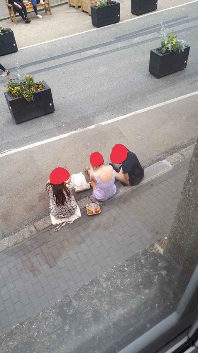 NewStreetForAll's tweet image. The promises of a family friendly space are out the window with people clearly consuming alcohol on the street. All this is happening outside of an elderly woman and her daughters home. Apart from @AoibhinnTormey no Councillor or council officials is supportive. It is shameful.