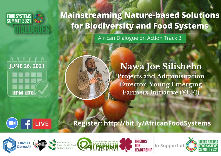 Nawa Joe Silishebo (@nawa_joe) on Twitter photo JOIN us on Jun 26, 2021 01:00 PM UTC as we discuss and identify game changing solutions for #Africa
#UNFSS #FoodSystemsHeroes
#Africa4UNFSS
#AfricanFoodSystemsDialogue
<a href="/may_east/">May East</a> <a href="/YEFI_OFFICIAL/">YEFI</a> @PreCop26ITA <a href="/Nachilala/">Nachilala Nkombo</a> <a href="/nalucha_ziba/">Nalucha Nganga-ziba</a> <a href="/RKachungu/">Richard Kachungu</a> <a href="/Y4Nature/">Youth4Nature</a> <a href="/GYBN_CBD/">Global Youth Biodiversity Network (GYBN)</a> JOIN us on Jun 26, 2021 01:00 PM UTC as we discuss and identify game changing solutions for #Africa
#UNFSS #FoodSystemsHeroes
#Africa4UNFSS
#AfricanFoodSystemsDialogue
<a href="/may_east/">May East</a> <a href="/YEFI_OFFICIAL/">YEFI</a> @PreCop26ITA <a href="/Nachilala/">Nachilala Nkombo</a> <a href="/nalucha_ziba/">Nalucha Nganga-ziba</a> <a href="/RKachungu/">Richard Kachungu</a> <a href="/Y4Nature/">Youth4Nature</a> <a href="/GYBN_CBD/">Global Youth Biodiversity Network (GYBN)</a>