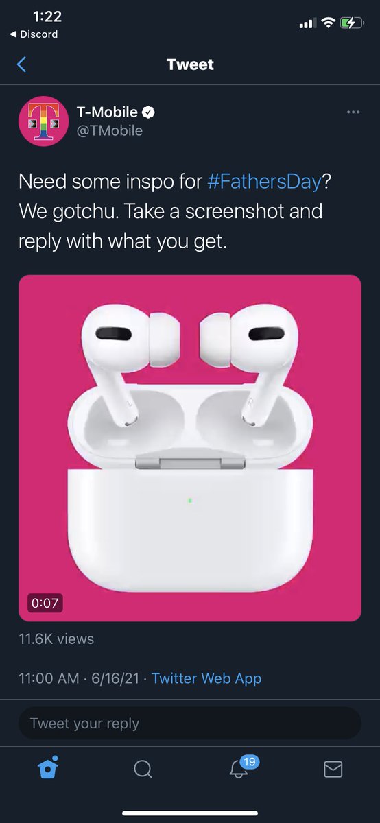 kody_lai's tweet photo. @TMobile It will be a great present for my dad to receive air pod pros so he can finally experience how wireless feels😃 https://t.co/StR66evIxo