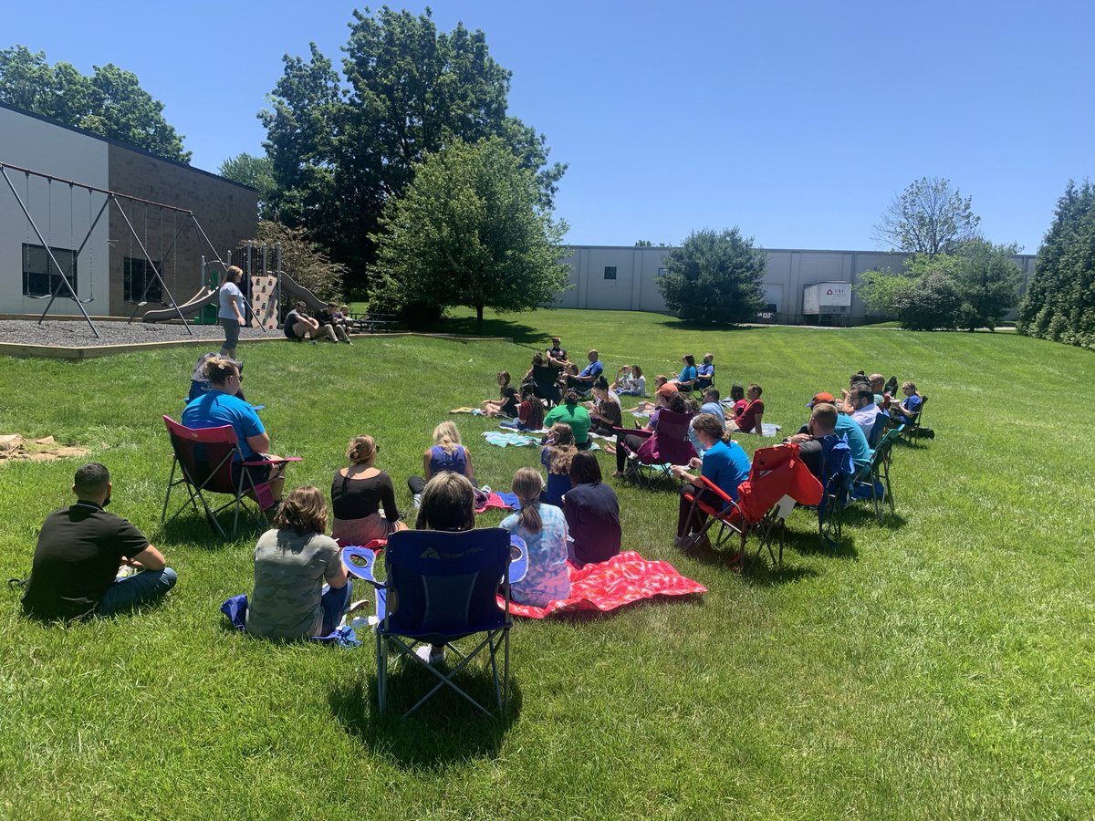 We ended the school year with an outdoor faculty meeting! Congratulations to all of our @lehighedu graduates! #nicematters