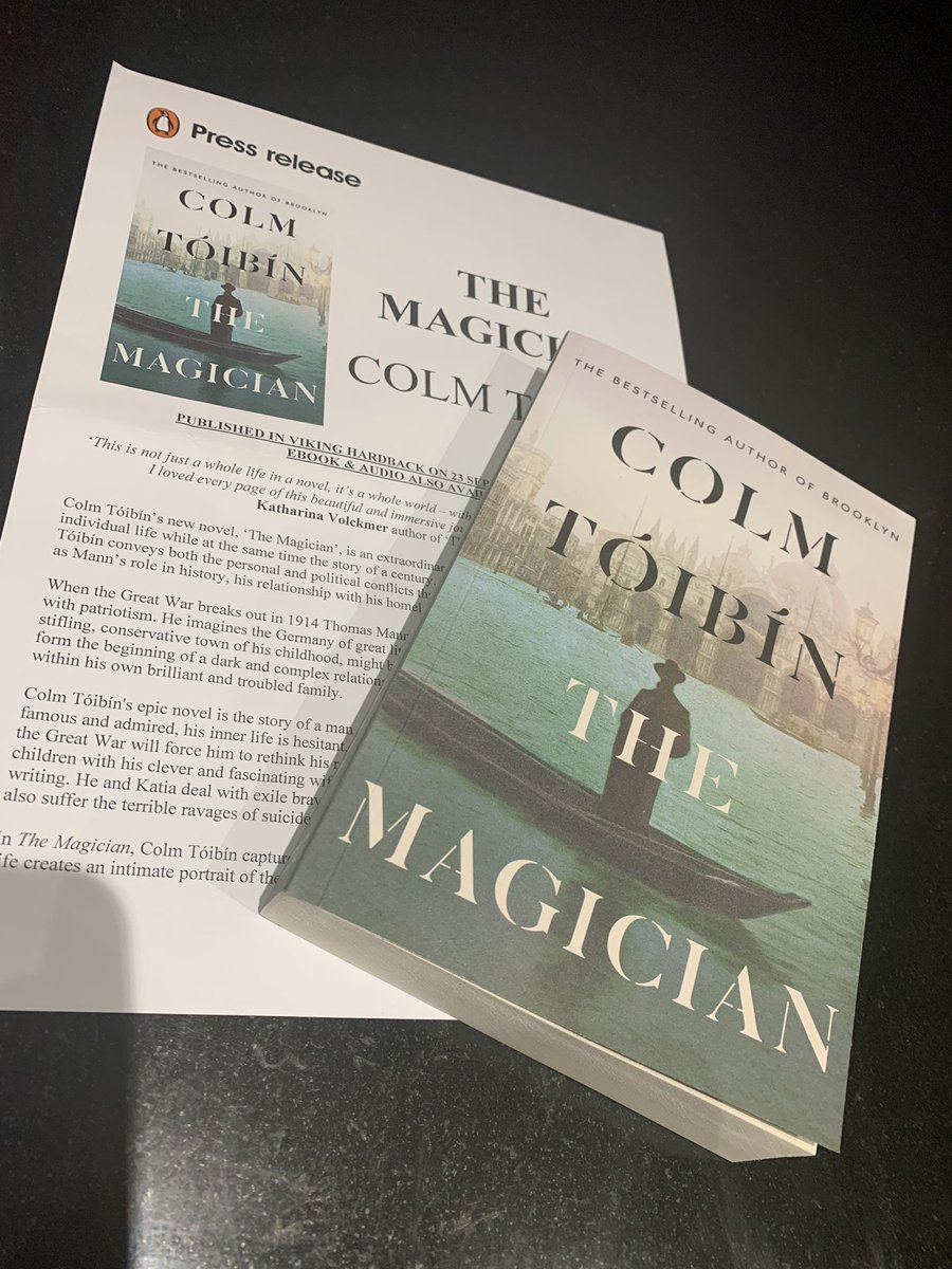 Too late for #bookpost? Never! Thanks to @alexiathom for this fabulous copy of #TheMagician by #ColmToibin
@VikingBooksUK Out 23rd September 2021
