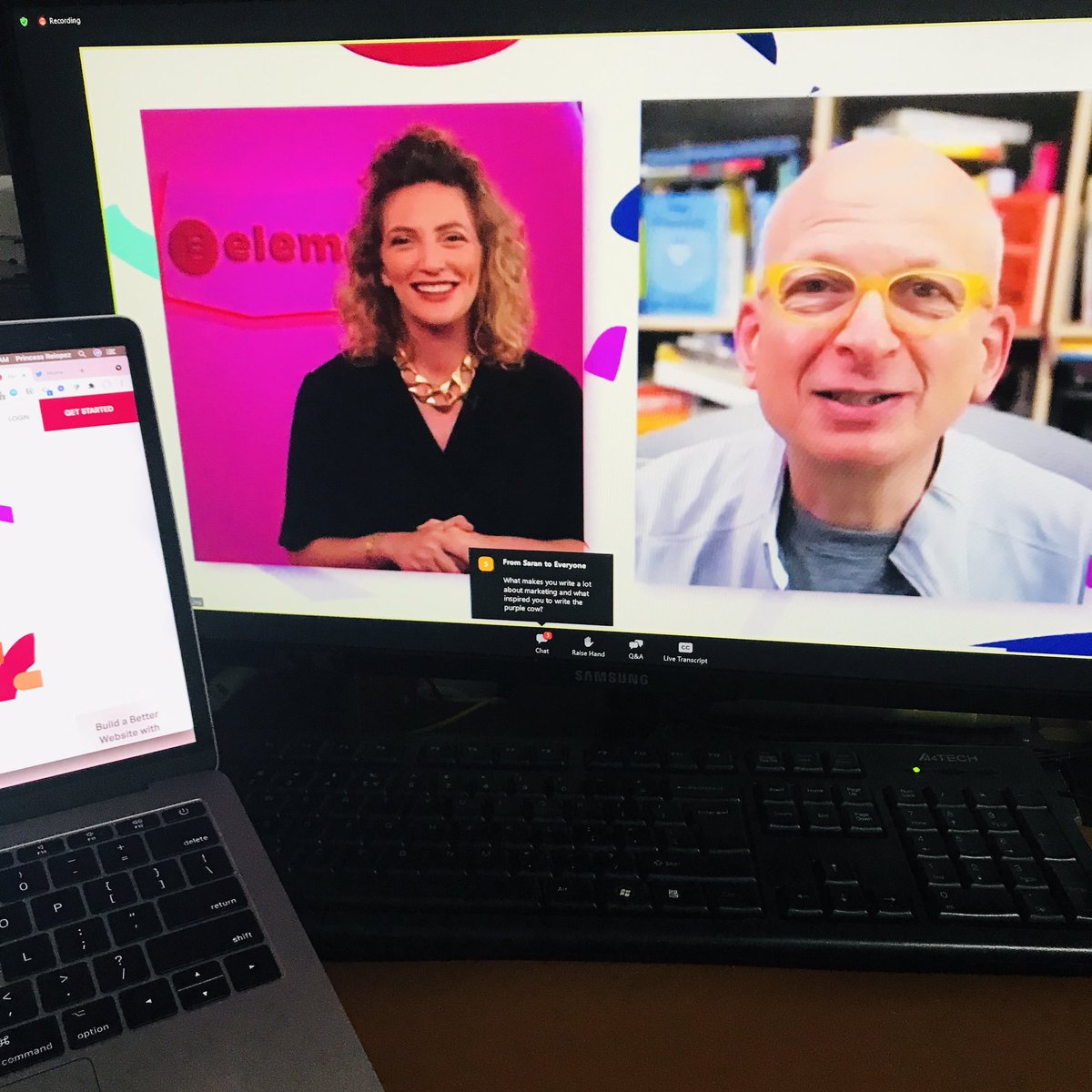 CesSpectacular's tweet image. So excited for  Sir Seth Godin’s talk today. — Skills for Independent Creators. #webcreators2021