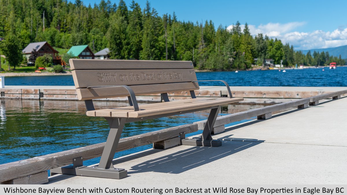 WishboneLtd's tweet photo. Summer!

Look at these beautiful Wishbone Bayview Benches at Wild Rose Bay Properties in Eagle Bay, BC.

We provided a securing method that avoids directly mounting to the top surface of the concrete pier. 

#sustainable #outdoorfurniture #sitefurnishings

https://t.co/i8HUjHQSmr https://t.co/1hfRqyMhtC