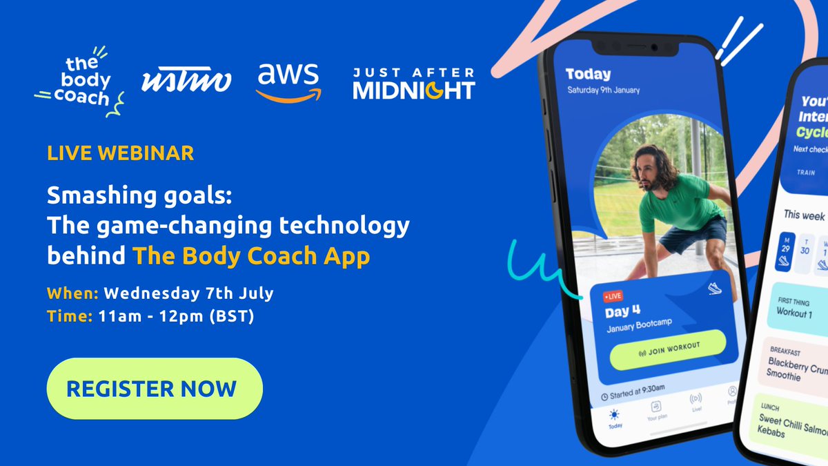 ustwo's tweet photo. Hear the tech story behind @thebodycoach app. Our Tech Principal @aamct2 will join @nikkiwicks, @JAM_24_7 &amp; @iam_Tessot to discuss:
✅ Vision setting for a SaaS product
✅ Creating a digital-first biz
✅ Serverless SaaS
✅ User loyalty

Register here 👉 https://t.co/l695qCPvoZ https://t.co/ftzHKUYWWO
