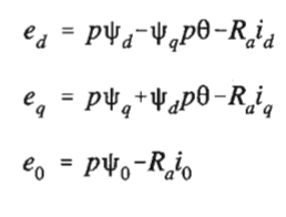 DeutschBriefe's tweet photo. Stator voltage equations in dq0 components #Conventional #Power #Synchronous #Generator, #Alternator https://t.co/9EyKECCNpI