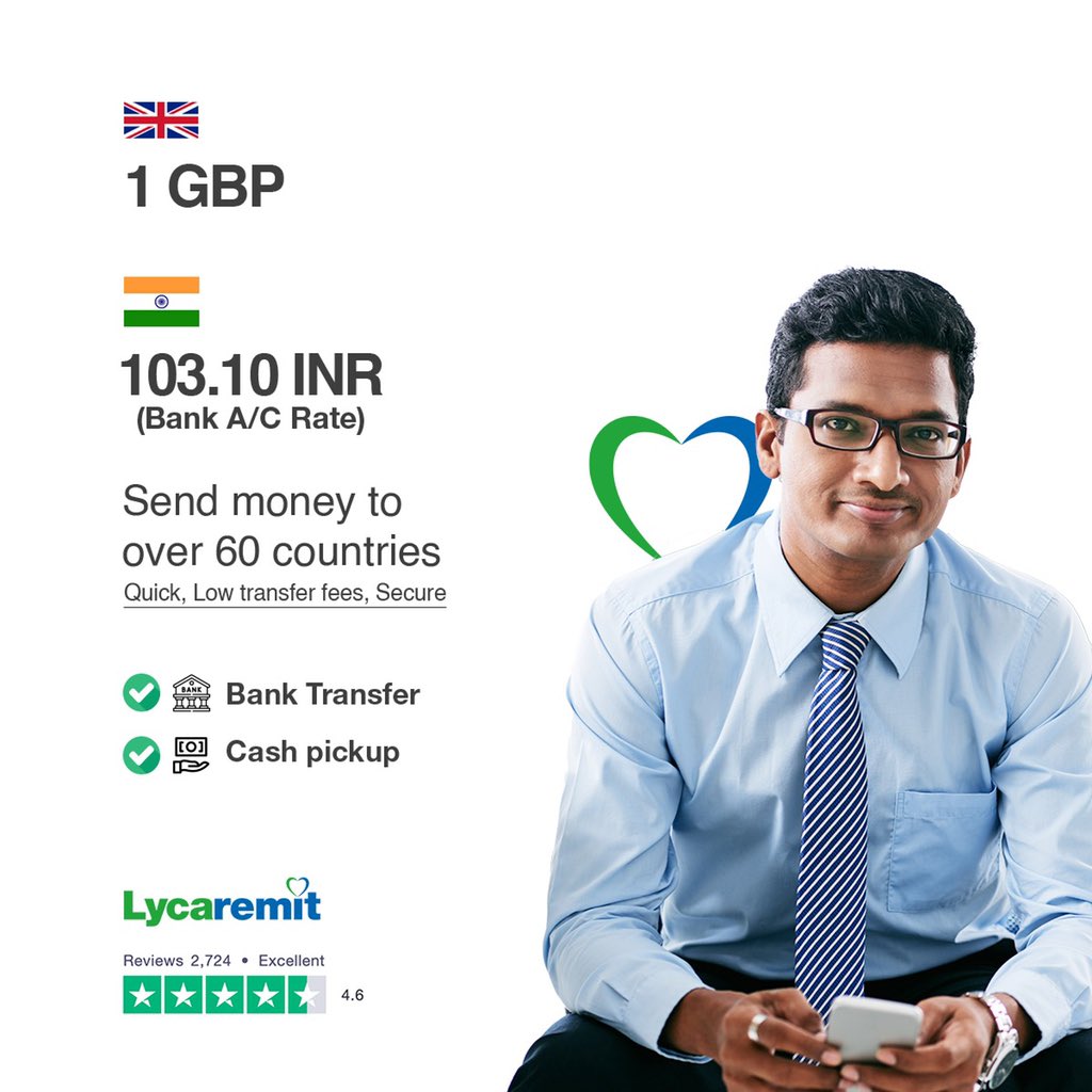 LycaRadio1458's tweet photo. Use @lycaremit to send money to your loved ones in India and over 60 other countries! Download the #LycaRemit app today! #Transfer #MoneyTransfer #Lyca #LycaGroup #TeamLyca https://t.co/SASs6KDhdA