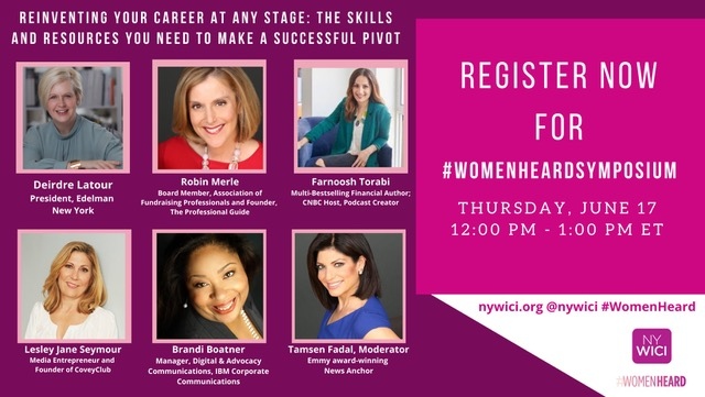 TamsenFadal's tweet photo. Looking to #reinvent? I'll be moderating a panel with @nywici of amazing women who made creative career #pivots.
#womenheard #inspiration #motivation #secondact #movingforward #careerpivot #midlifepivot #womenmentors #womeninspiringwomen #women #agepositive #midlifewoman https://t.co/DtXyFNAt9n