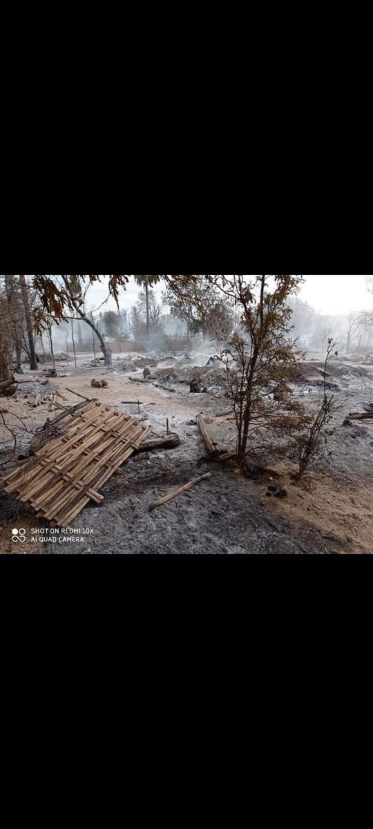 SITHUKYAW2001's tweet photo. Kinma Village, #Magway Division, which was burnt to ashes by the junta’s terrorists yesterday. The elderly and the disabled could not escape and died in the blaze.
🙏🙏😭😭
#WhatsHappeningInMyanmar #Myanmar
#June16Coup #democracy #SaveMyanmar https://t.co/xtPRLYLFWv