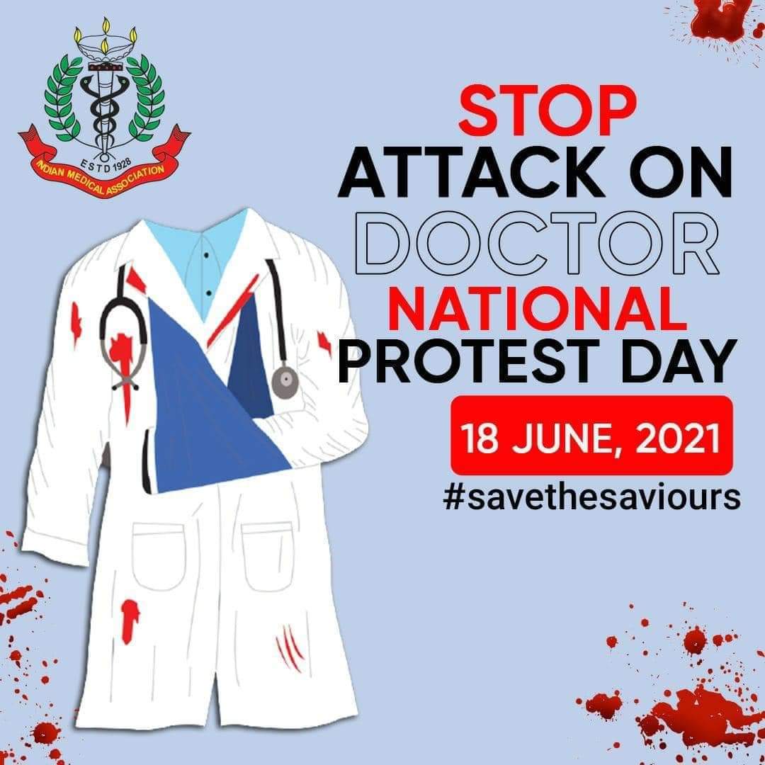 itzJAICHAUHAN's tweet photo. Stop attacks on Doctor!
National Protest Day 18th June 2021.
#savethesaviors #savethedoctors https://t.co/SbL5WtGYq4